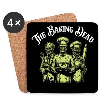 Cuisson des morts - backende Zombies - Dessous de verre (lot de 4) - blanc - Devant