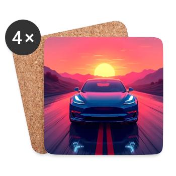Electric Highway - Coasters (set of 4) - white - Front