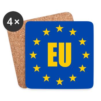 UE - Europe - Dessous de verre (lot de 4) - blanc - Devant