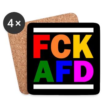 Fck afd - Untersetzer (4er-Set) - Weiß - Vorne