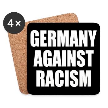 Germany against racism - Untersetzer (4er-Set) - Weiß - Vorne