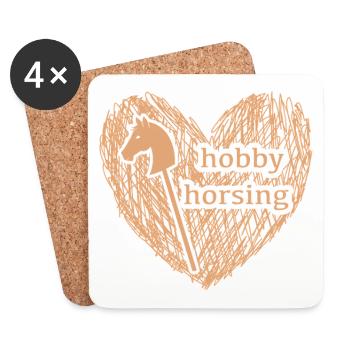 hobby horsing - Untersetzer (4er-Set) - Weiß - Vorne