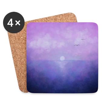 Ocean Stillness - Coasters (set of 4) - white - Front
