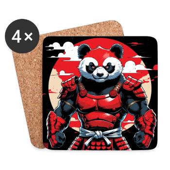 Roter Panda Zen-Geist - Untersetzer (4er-Set) - Weiß - Vorne