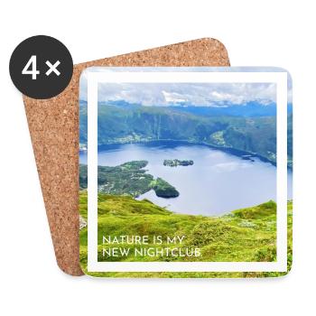 Nature is my new nightclub. Die Natur ist mein.. - Untersetzer (4er-Set) - Weiß - Vorne