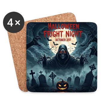 [HD] Halloween 2 - Untersetzer (4er-Set) - Weiß - Vorne