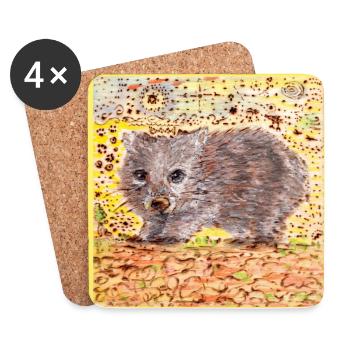 Wombat - Untersetzer (4er-Set) - Weiß - Vorne