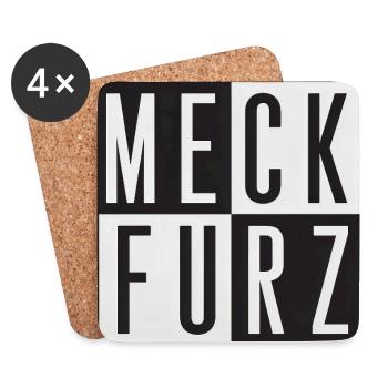 MeckFurz Typo Grid, Politik, bundeskanzler - Untersetzer (4er-Set) - Weiß - Vorne