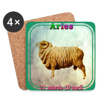 Widder - Untersetzer (4er-Set) - Weiß - Vorne