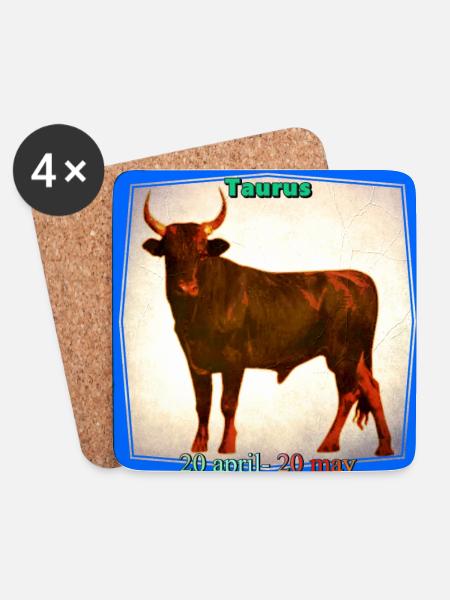 Stier - Untersetzer (4er-Set) - Weiß