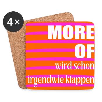 Optimismus Erfolg - Untersetzer (4er-Set) - Weiß - Vorne