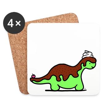 Dino - Coasters (set of 4) - white - Front