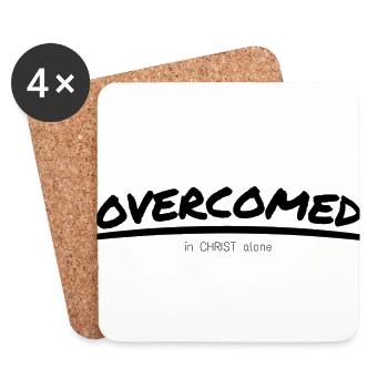 Overcomed Überwunden [black] - Untersetzer (4er-Set) - Weiß - Vorne