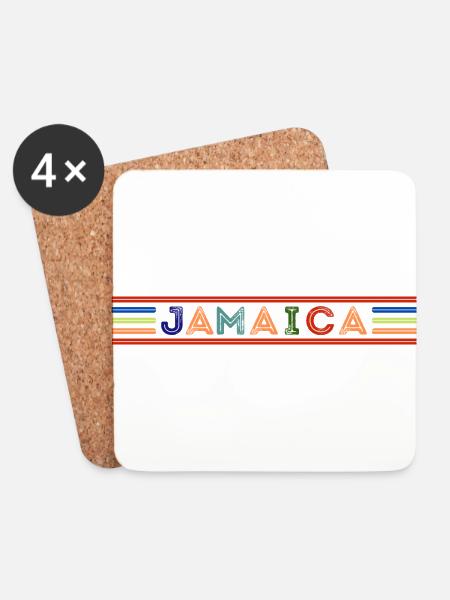 JAMAICA - Coasters (set of 4) - white