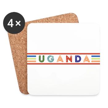 UGANDA - Coasters (set of 4) - white - Front