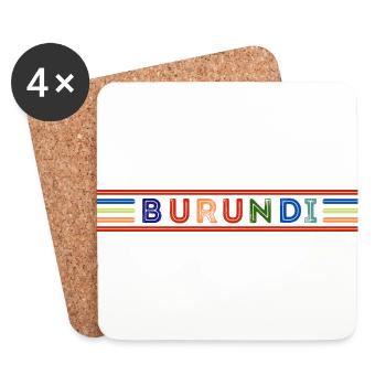 BURUNDI - Coasters (set of 4) - white - Front