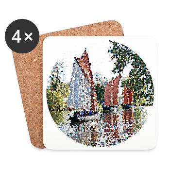 Parade der Segelboote - Untersetzer (4er-Set) - Weiß - Vorne