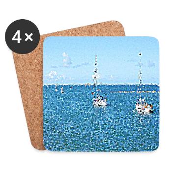 Sea trip to Morbihan - Coasters (set of 4) - white - Front