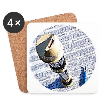 The flutist artist - Coasters (set of 4) - white - Front