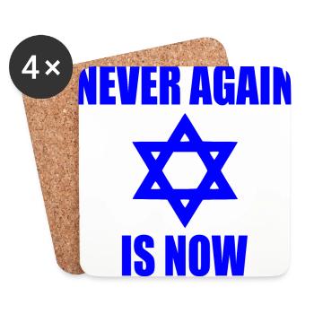 Never again is now - Dessous de verre (lot de 4) - blanc - Devant