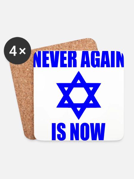 Never again is now - Untersetzer (4er-Set) - Weiß