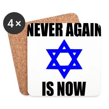 Never again is now - Dessous de verre (lot de 4) - blanc - Devant