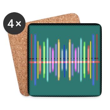 Music lines - Coasters (set of 4) - white - Front