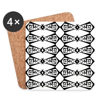 Nouveau look 2 4 - Dessous de verre (lot de 4) - blanc - Devant