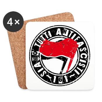 Siamo Tutti Antifascisti 161 Antifa - Coasters (set of 4) - white - Front