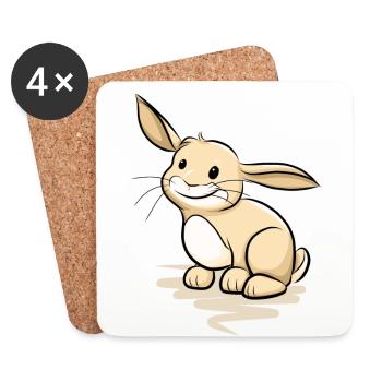 Hare - Coasters (set of 4) - white - Front