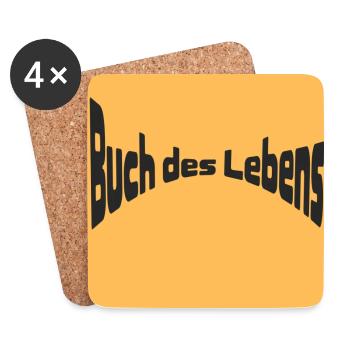 Buch des Lebens - Untersetzer (4er-Set) - Weiß - Vorne
