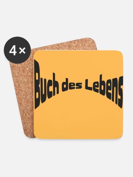 Buch des Lebens - Untersetzer (4er-Set) - Weiß