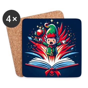 Elf Burst - Coasters (set of 4) - white - Front