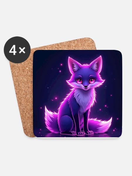 Cottagecore Fox - Coasters (set of 4) - white