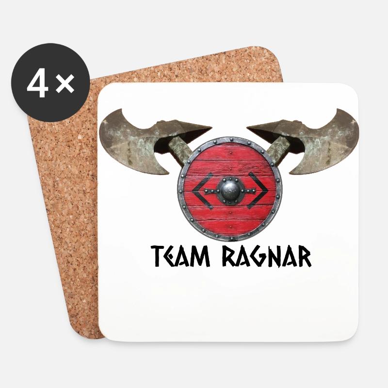 Schildwall, Team Ragnar! - Untersetzer (4er-Set) - Weiß