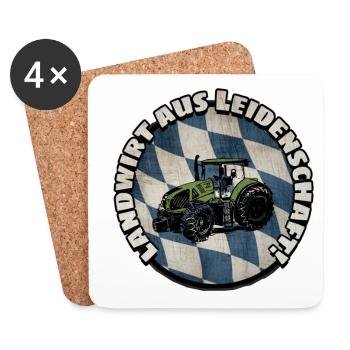 A passionate farmer - Coasters (set of 4) - white - Front