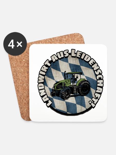 Landwirt aus Leidenschaft Landwirte - Untersetzer (4er-Set) - Weiß