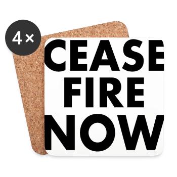 Ceasefire now - Coasters (set of 4) - white - Front