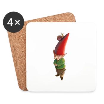 Netter kleiner Kobold - Untersetzer (4er-Set) - Weiß - Vorne
