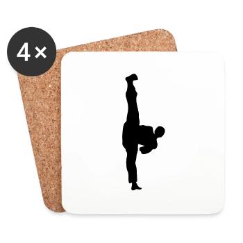 taekwondo sport2 - Dessous de verre (lot de 4) - blanc - Devant
