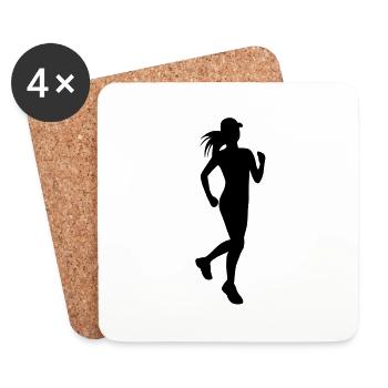 cross country female eu - Coasters (set of 4) - white - Front
