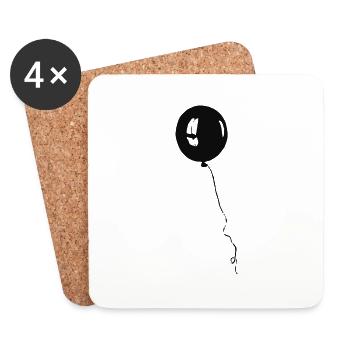 luftballon-v10 [Konvertiert].png - Untersetzer (4er-Set) - Weiß - Vorne