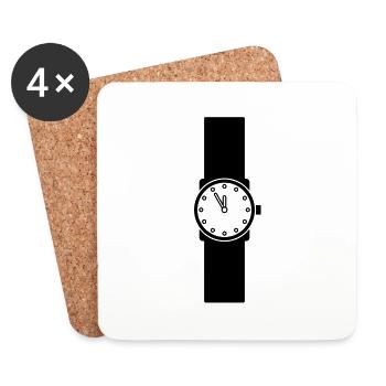 wristwatch - Coasters (set of 4) - white - Front