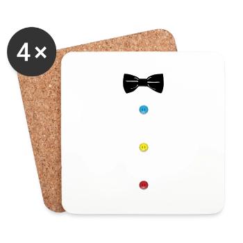 Bow tie baby - Coasters (set of 4) - white - Front