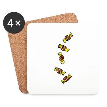 candy_sweets_ay3 - Coasters (set of 4) - white - Front