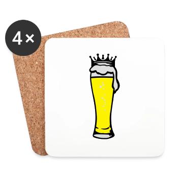 koenigliches_bier_3c - Untersetzer (4er-Set) - Weiß - Vorne