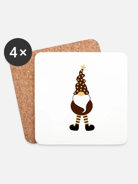 Christmas Elf - Coasters (set of 4) - white