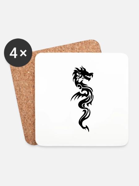 Dragon Martial Arts - Coasters (set of 4) - white