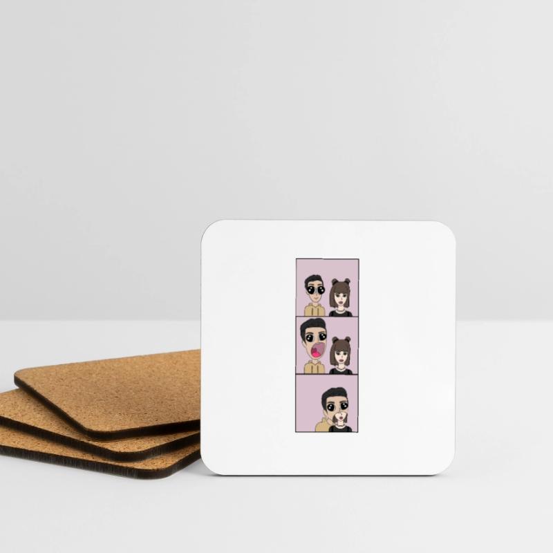 It is devoured | Comic Style | Triptych Coasters (set of 4)