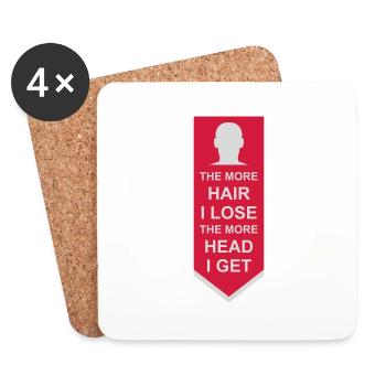 I get more head - Coasters (set of 4) - white - Front